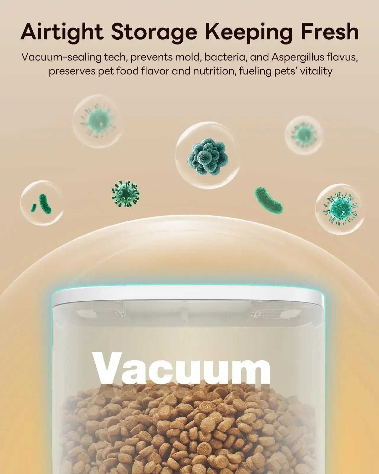 Automatic Dog Feeder, 15L/63 Cups Automatic Feeder for Large Dog, Vacuum-Sealed Dog Food Storage