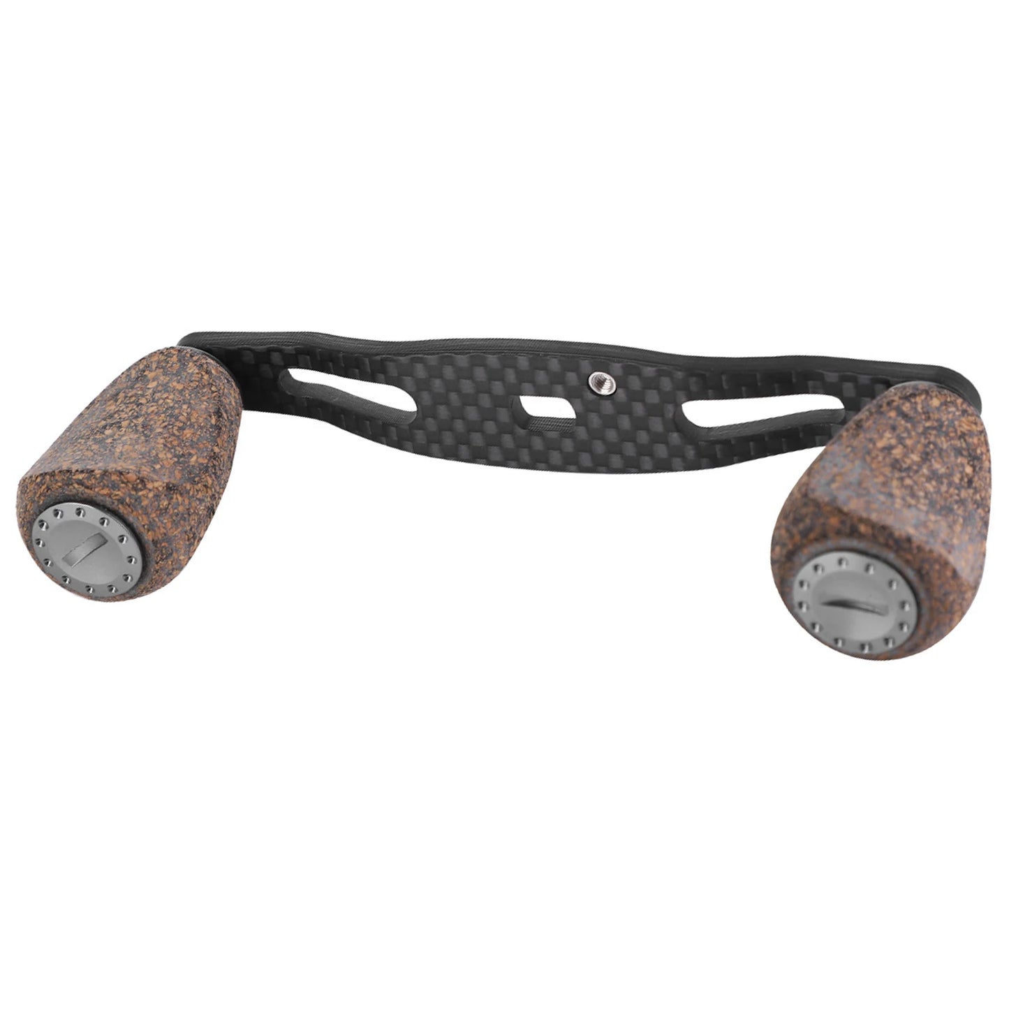 Fishing Reel Handle Wood Knob Carbon Fiber Frame with Fittings Replacement Parts