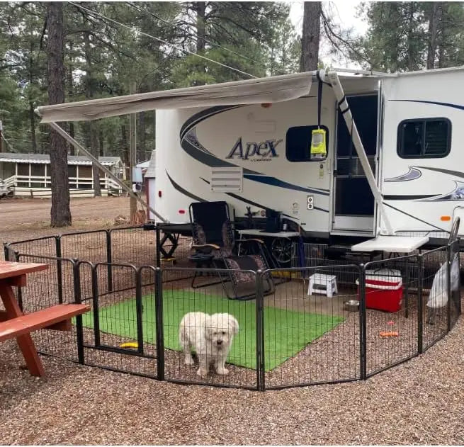 Dog Playpen,32/40/45 Inch Height in Heavy Duty, Folding Indoor Outdoor Anti-Rust Dog Exercise Fence