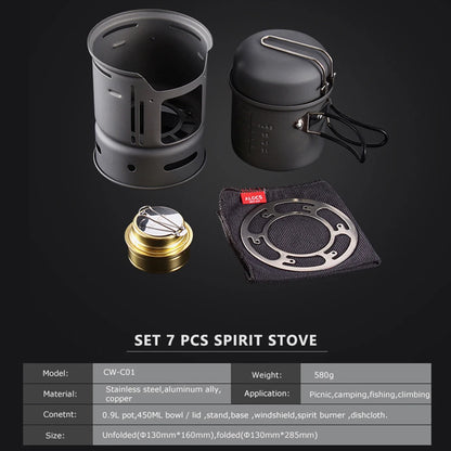 Outdoor Alcohol Stove Camping Stove Stainless Steel Aluminum Alloy