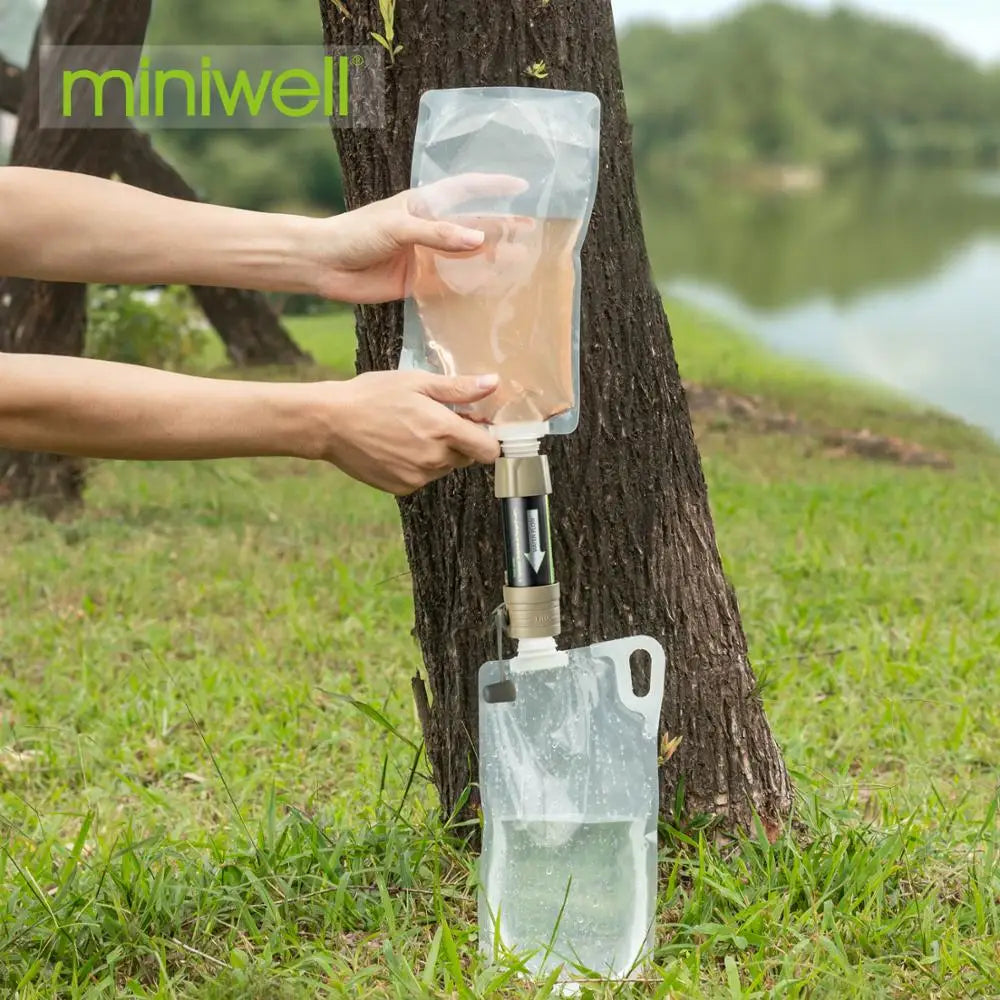 L630 Portable Outdoor Water Filter Survival Kit with Bag