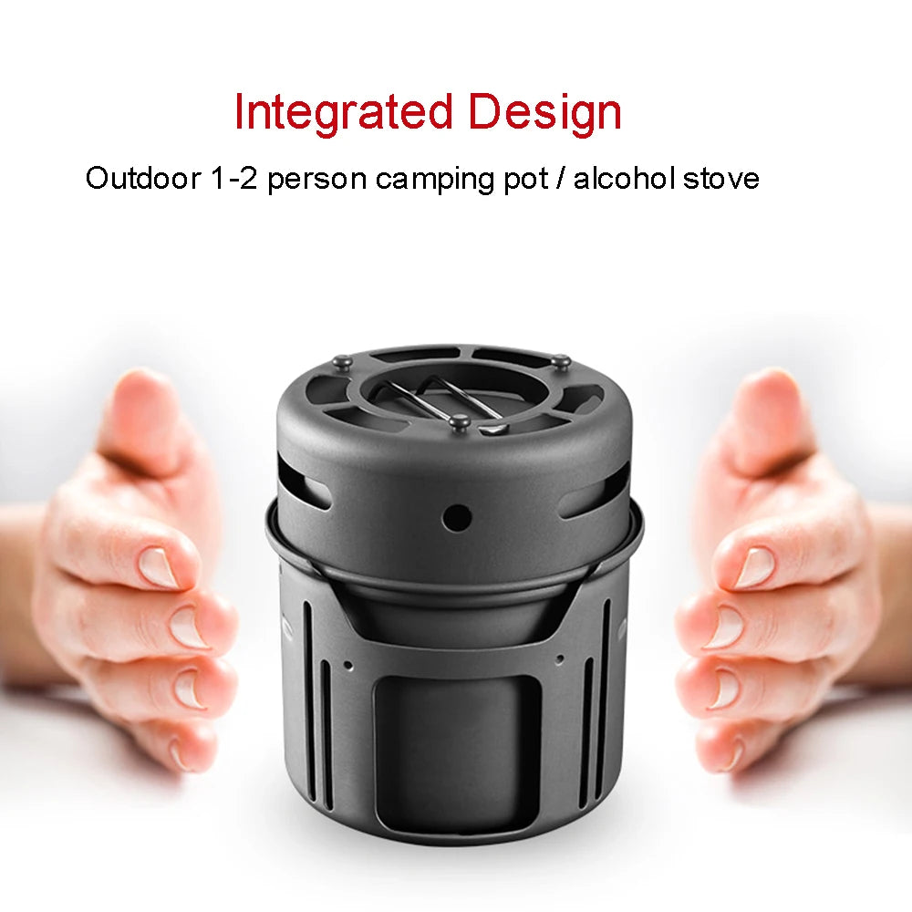 Outdoor Alcohol Stove Camping Stove Stainless Steel Aluminum Alloy