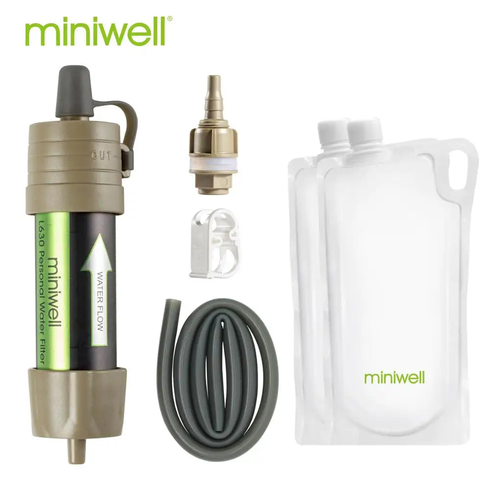 L630 Portable Outdoor Water Filter Survival Kit with Bag