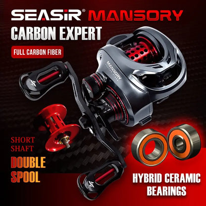 Ultralight Carbon 11+1 7.3:1 HS Ratio Bearing Double Spools