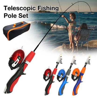 Kids Telescopic Fishing Pole Set