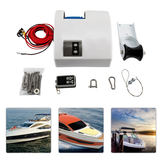 45LBS 12V Anchor Winch W/Electric Remote Wireless Control