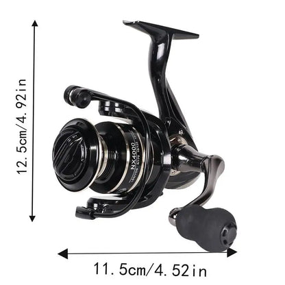 Saltwater/ Freshwater Fishing Reels Wear-resistant Gear Ratio 5.2: 1 Aluminum Alloy