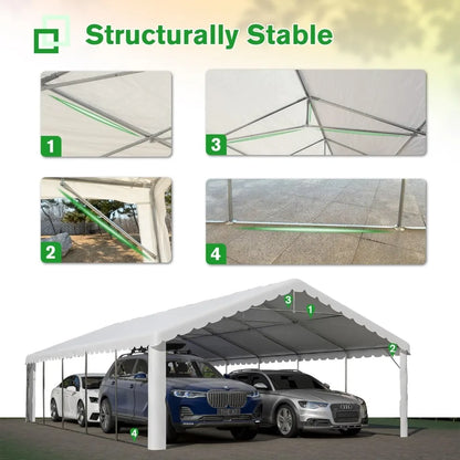 20’ x 32’ Outdoor Heavy-Duty Party Tent  Wedding Canopy Big Tents with 3 Storage Bags