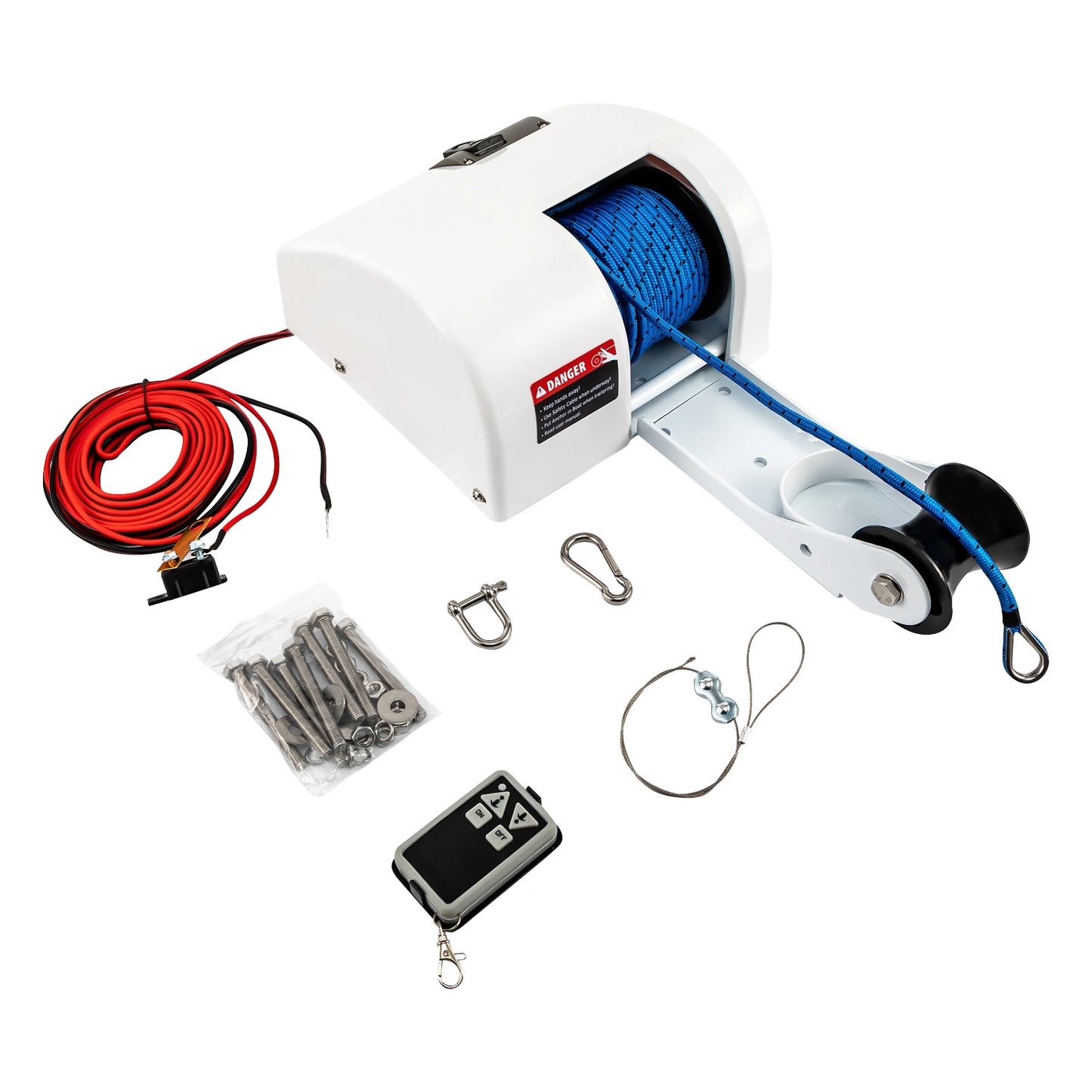 45LBS 12V Anchor Winch W/Electric Remote Wireless Control