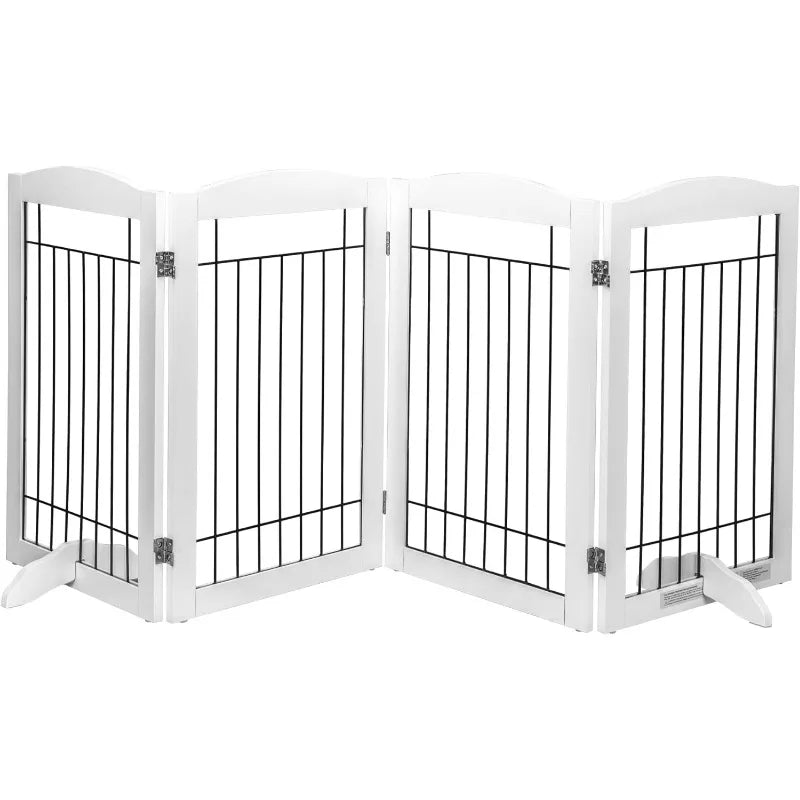 96-inch Extra Wide 30-inches Tall Dog Gate with Door Walk Through