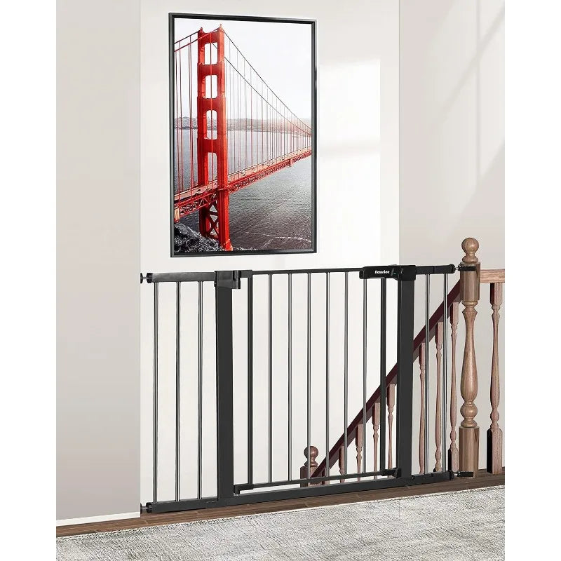 Baby Gate  , Auto Close Dog Gates for the House, Wide Baby Safety Pet Gates Pressure/Hardware Mounted