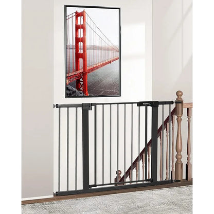 Baby Gate  , Auto Close Dog Gates for the House, Wide Baby Safety Pet Gates Pressure/Hardware Mounted