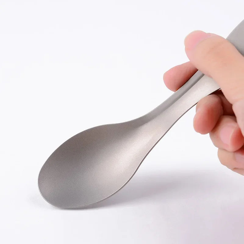 Ultra-light Titanium Spoon Super Hard 2 In 1 Fork Spoon