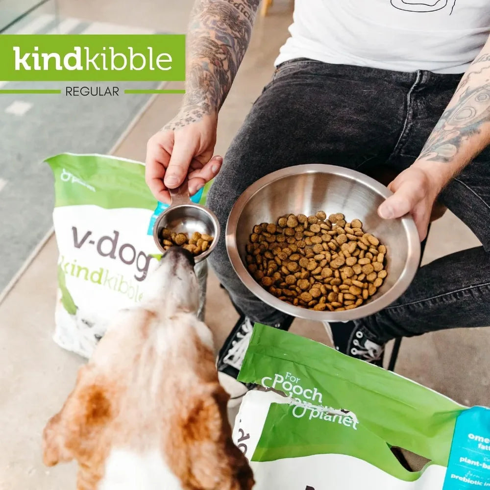 Vegan Kibble Dry Dog Food (24 LB) | Plant Based Protein with Added Taurine for Sensitive Stomach and Skin