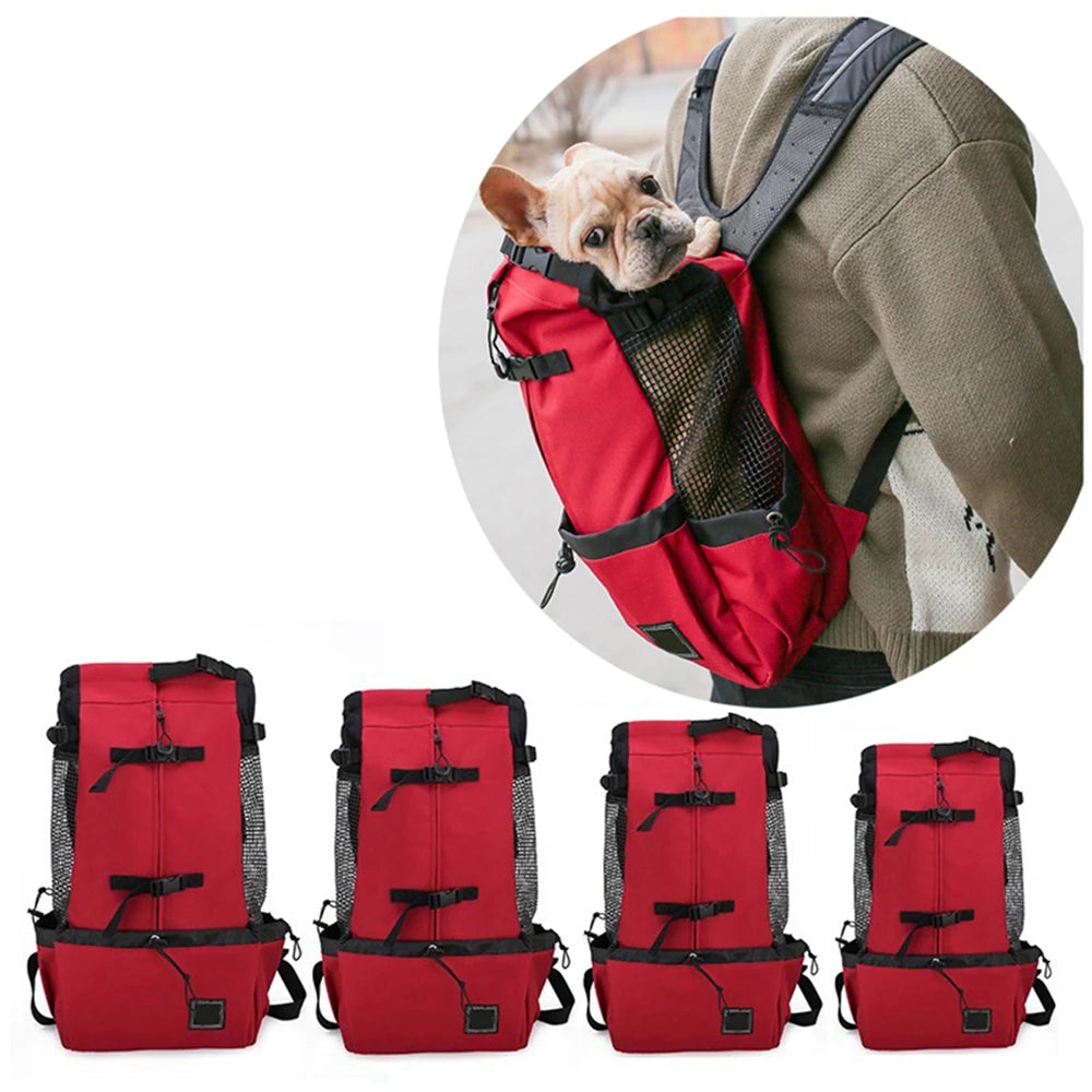 Dog Carrier Backpack Outdoor Walking Products Breathable Double Shoulder Handle Bags