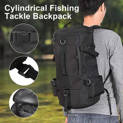 35-55L Fishing Tackle Backpack Large Capacity Polyester