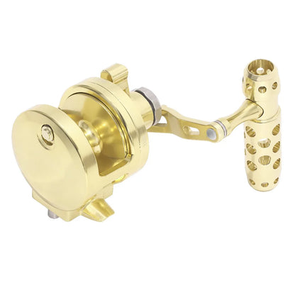 BIG GAME REEL CNC MACHINED 2-SPEED 44LBS LEVER DRAG DEEP SEA BOAT TROLLING RATIO 4.5:1.