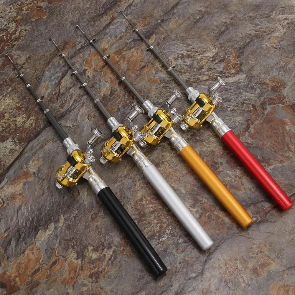 Mini Portable Pocket Fish Pen Fishing Rod Reel Combo