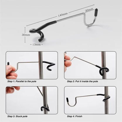 New Camping Light Pole Hook Stainless Steel