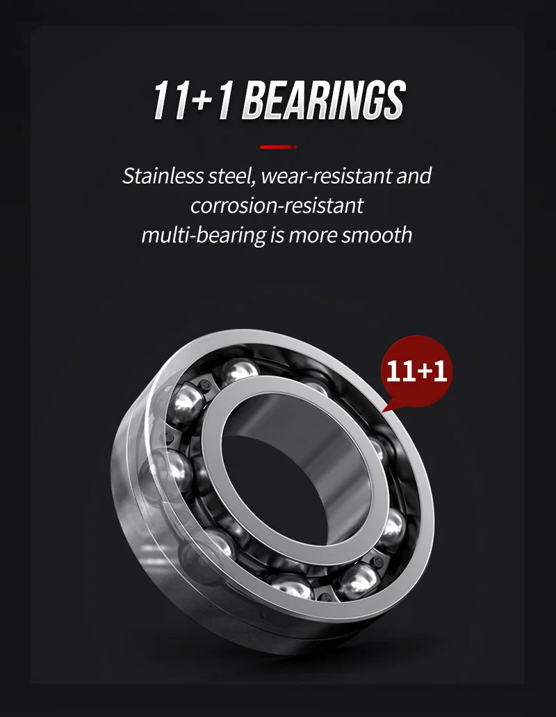 Ultralight Carbon 11+1 7.3:1 HS Ratio Bearing Double Spools