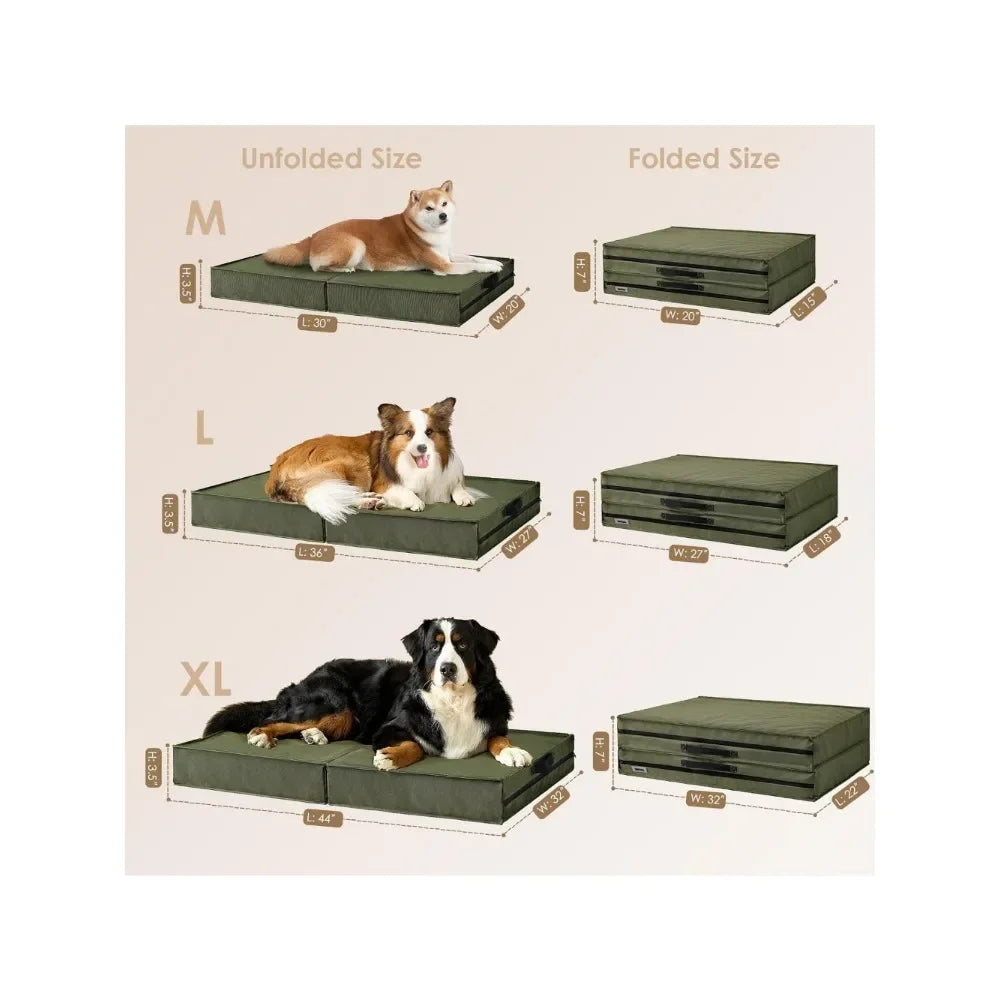 Extra Large Dogs - Outdoor Orthopedic Dog Bed with Washable Removable Cover