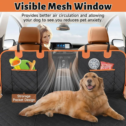 Dog Car Seat Cover for Back Seat 100% Waterproof