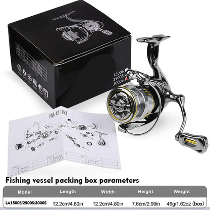 Fishing Reel For Big Fish Saltwater Water Resistant 5.2:1 Gear Ratio