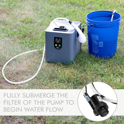 Portable Propane Water Heater & Shower Pump – Compact Outdoor Cleaning Showering System w/LCD Auto Safety Shutoff