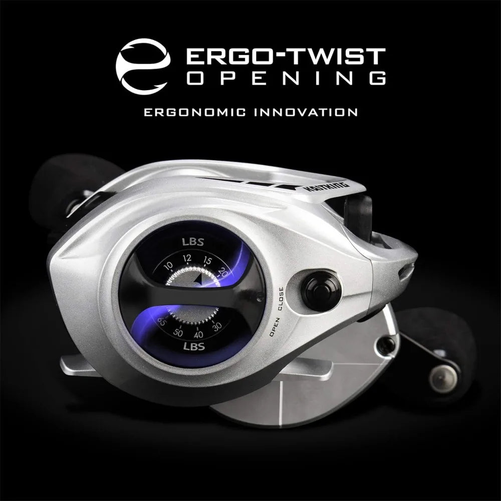 Elite 300 Bait Casting Fishing Reel, Low Profile, Large Capacity Casting Reel, Graphite Frame