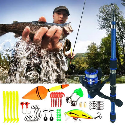 Ultra-short fishing rod and reel set