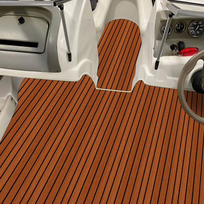 95x24in Boat Flooring EVA Foam Decking Sheet Faux Teak Marine Mat