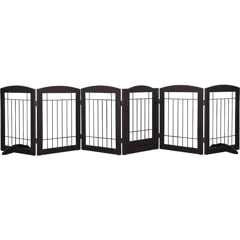 96-inch Extra Wide 30-inches Tall Dog Gate with Door Walk Through