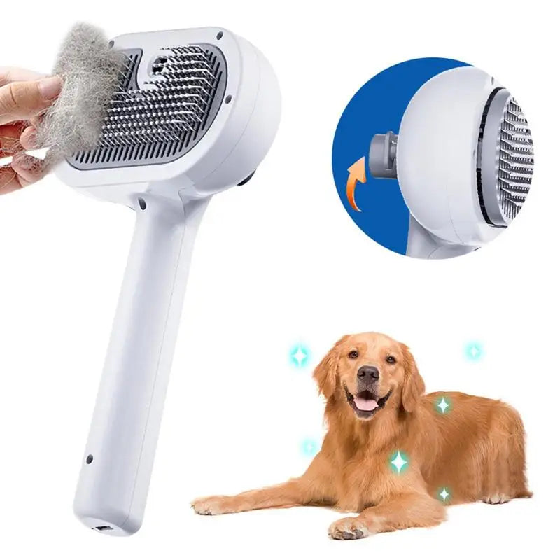 For Indoor Cats Pet Hair Removal Comb With Water Spray Cat Brush For Shedding Avoid Static Electricity