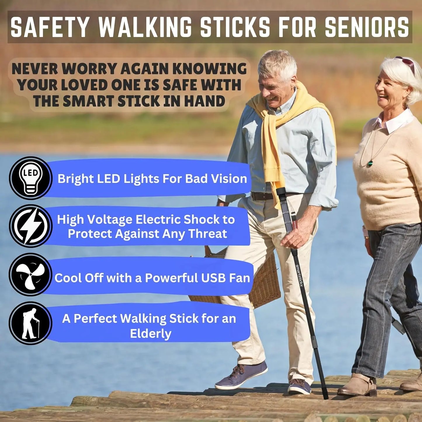 Walking Stick Collapsible Trekking Pole Survival Hiking Stick Aircraft Aluminum