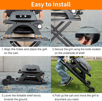 Portable Stand-Up Propane Gas Grill