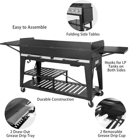 8-Burner Gas Grill 104,000 BTU Propane Grill