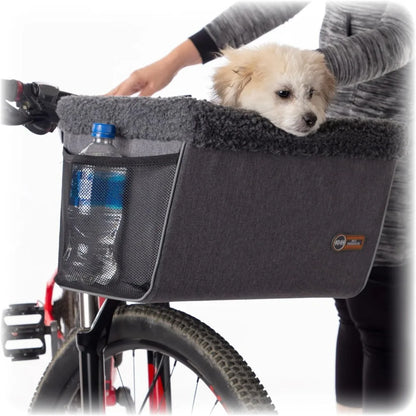 Pets Carrier for Cat and Dog Bicycle Baskets, Gray Large 12 X 16 X 10 Inches