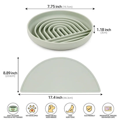 Anti-Slip Food Bowl Puppy Anti-choking Silicone Feeder