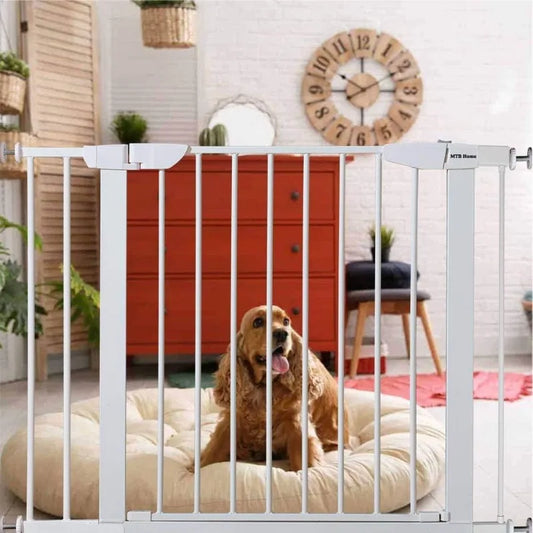 Walk Thru Pet Gate, Extendable Wide, Includes Extension Kit, Pack Pressure Mount Kit,