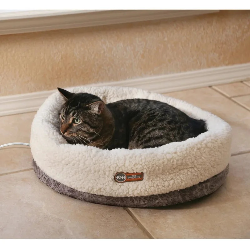 Pet Products - Indoor Heated Dog/Cat Bed Gray 14 X 18 Inches