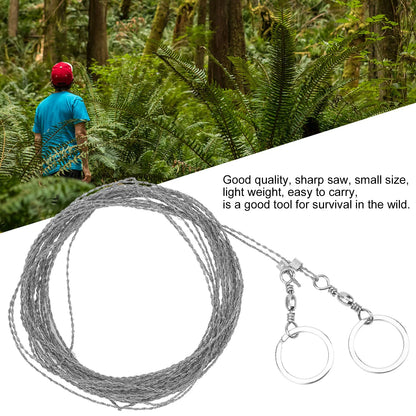 10m Wire Saw Outdoor Fretsaw Portable 10m Steel Wire Wilderness Survival Universal Stainless Steel Saw Fretsaw Survival Wire Saw