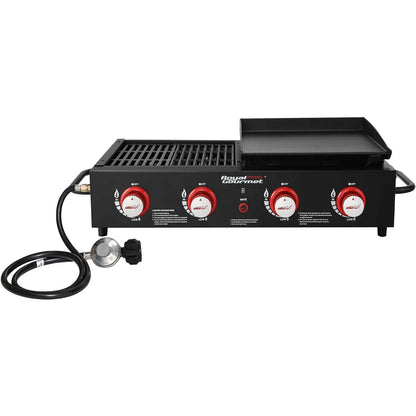 Tabletop Gas Grill Griddle, 40,000 BTU, Black