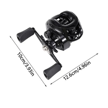 Black Baitcaster Reel Metal Multipurpose Fishing Reel