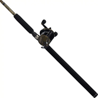 7’ Camo Conventional Fishing Rod and Reel Casting Combo