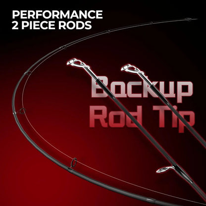 Twin Tip , Spinning & Casting Combo, IM6 Graphite 2Pc Blanks Backup Tip Section