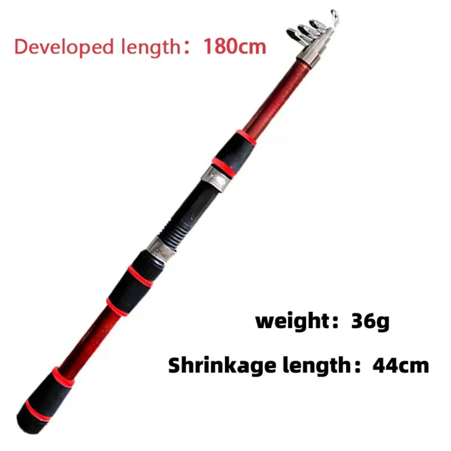 Telescopic Fishing Rod And Spinning Reel Baits Travel Set