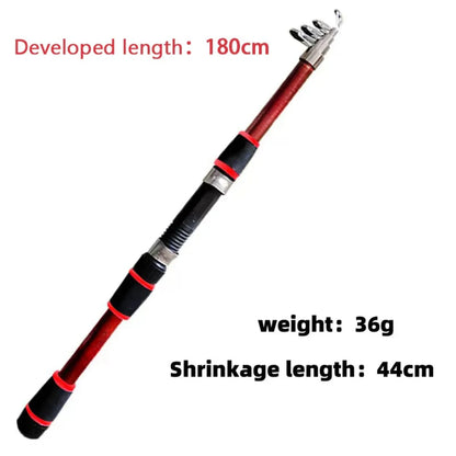 Telescopic Fishing Rod And Spinning Reel Baits Travel Set