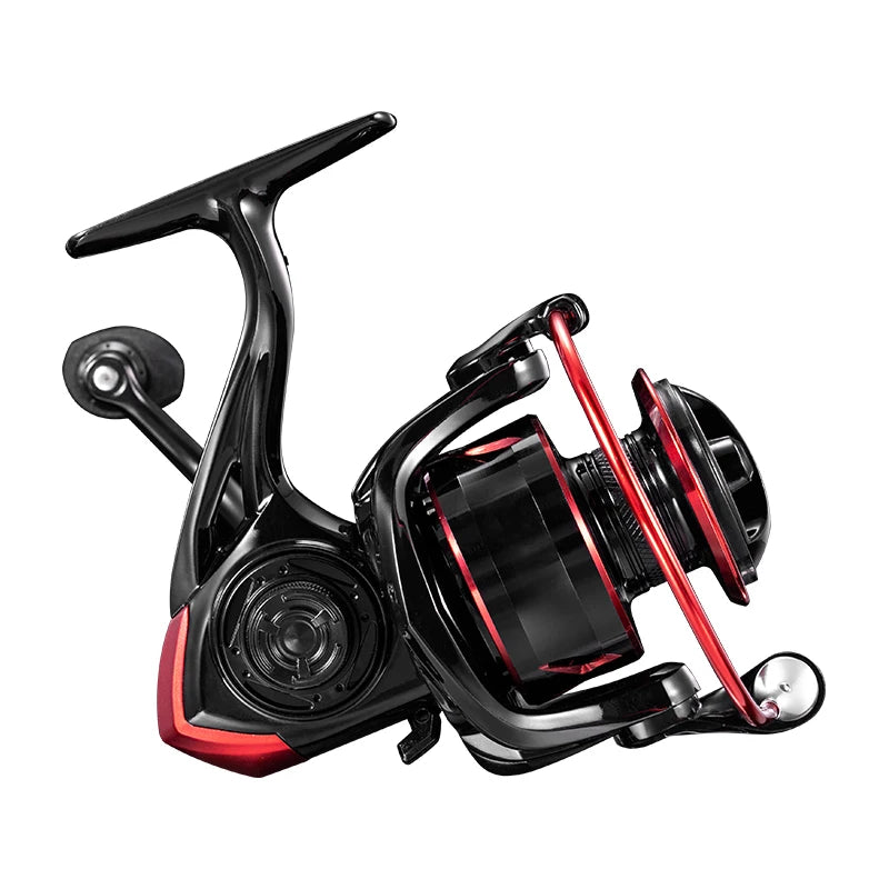 Fishing Reel Spinning Reel 5.2:1 Black Red 10kg