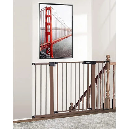 Baby Gate  , Auto Close Dog Gates for the House, Wide Baby Safety Pet Gates Pressure/Hardware Mounted