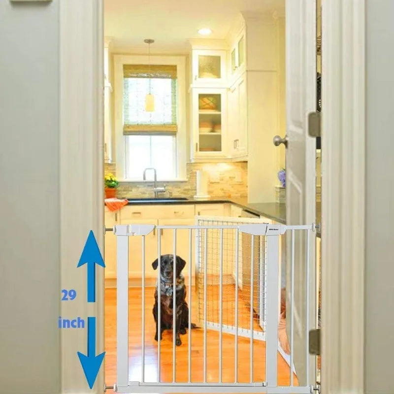 Walk Thru Pet Gate, Extendable Wide, Includes Extension Kit, Pack Pressure Mount Kit,